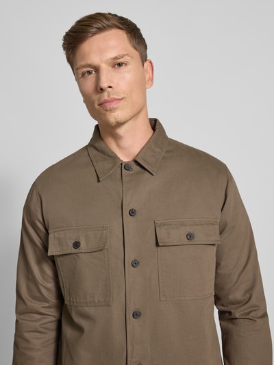 HUGO Oversized overhemd van puur katoen, model 'EPOLDO' Middengrijs - 3