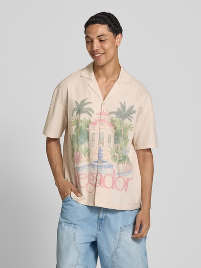 PEGADOR Relaxed Fit Freizeithemd mit Leinen-Anteil Modell 'Toledo' Offwhite 4