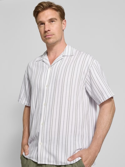 Jack & Jones Premium Regular fit vrijetijdsoverhemd van katoenmix met linnen, model 'MONTANA' Olijfgroen - 3
