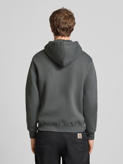 Alpha Industries Hoodie mit Label-Print und Känguru-Tasche Dunkelgrau 5