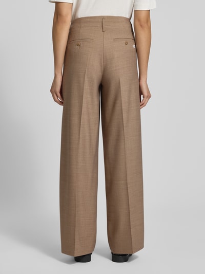 CAMBIO Hose mit weitem Bein und Bügelfalten Modell 'ADDISON' Camel Melange 5