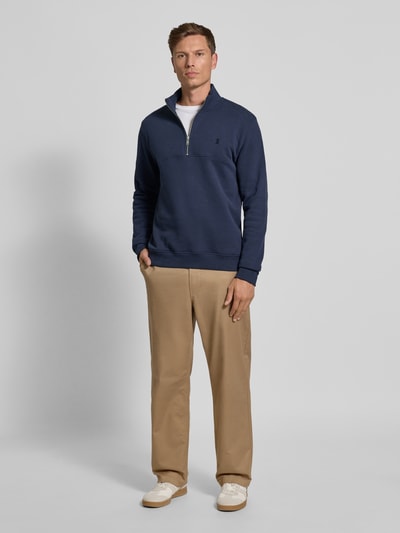 Armedangels Regular Fit Troyer aus reiner Baumwolle 'WAARLO FLEECE' Dunkelblau 1