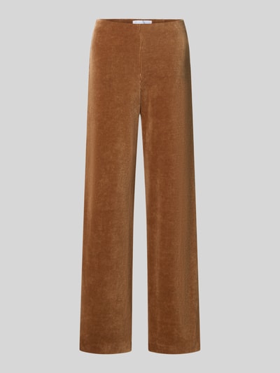 Raffaello Rossi Spodnie sztruksowe o kroju regular fit z mieszanki bawełny model 'ELAINE' Camel 1