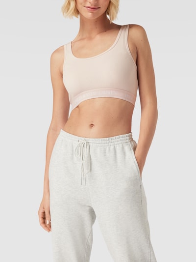 Polo Ralph Lauren Stanik z efektem prążkowania model ‘BRALETTE SLEEVELESS TANK’ Jasnoróżowy 4