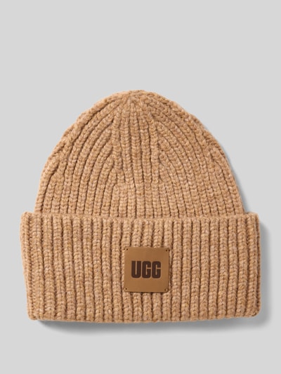 UGG Beanie met labeldetail Camel - 1