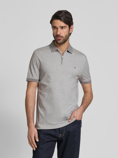 Tommy Hilfiger Regular Fit Poloshirt aus Baumwoll-Mix Mittelgrau 4