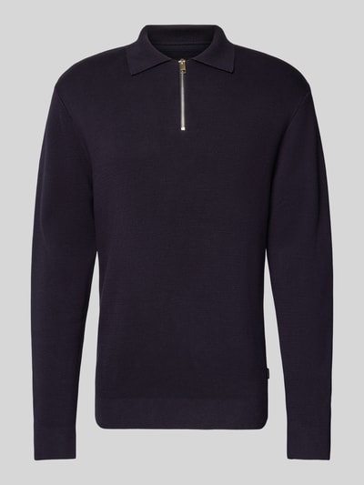Jack & Jones Premium Strickpullover mit gerippten Abschlüssen Modell 'MILANO' Black 2