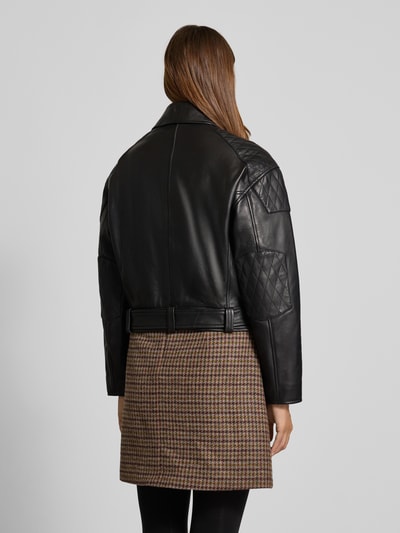 Lauren Ralph Lauren Bikerjacke aus Lammleder Modell 'GLANCEE' Black 5