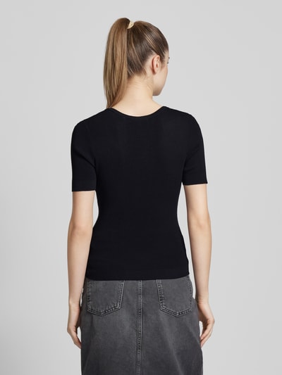 Tom Tailor Denim T-shirt met plooien Zwart - 5