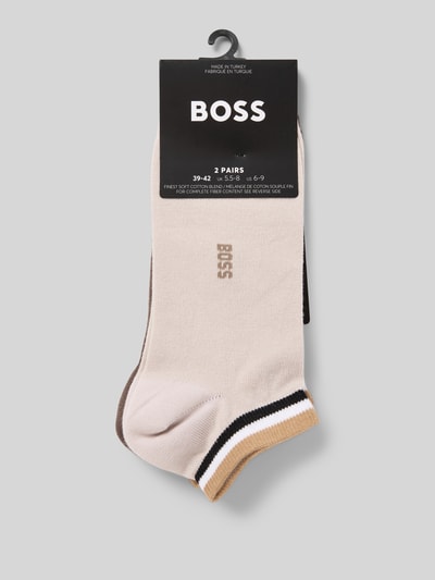BOSS Sneakersokken van katoenmix in een set van 2 paar Offwhite - 3