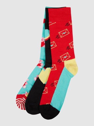 Happy Socks Sokken per 3 paar verpakt Rood - 1