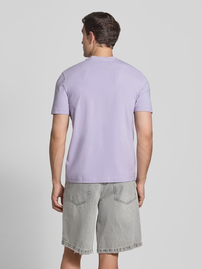 BOSS Orange T-shirt met labelprint Lila - 5