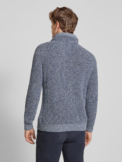 RAGMAN Strickpullover mit gerippten Abschlüssen Jeansblau 5