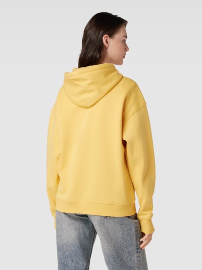 Jake*s Casual Hoodie in effen design Lichtgeel - 5