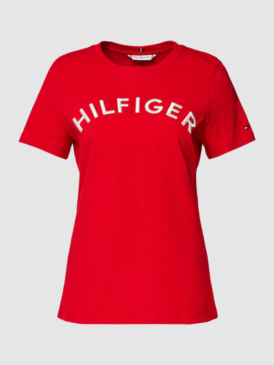Tommy Hilfiger T-Shirt mit Label-Details Hellrot 2