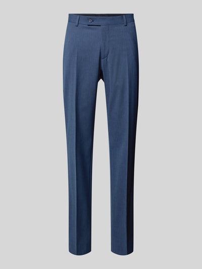 Produktfoto, Chino mit französischen Eingrifftaschen von HECHTER PARIS, Unifarbenes-Design in Blau, Gerader-Schnitt, Material-Mix mit Schurwoll-Anteil