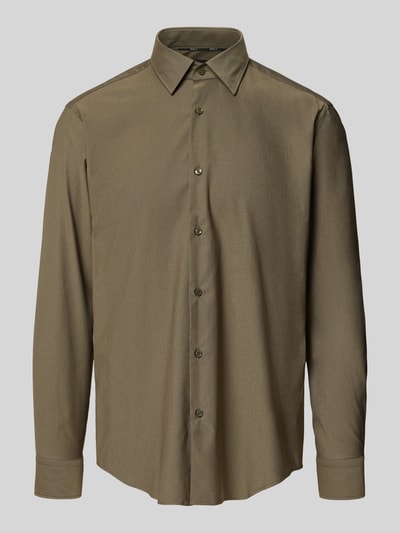 BOSS Regular Fit Businesshemd mit Kentkragen Modell 'JOE' Oliv 2