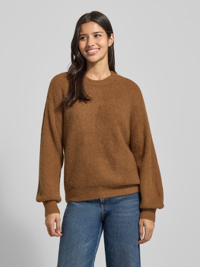 MSCH Copenhagen Relaxed Fit Strickpullover mit Alpaka-Anteil Modell 'Gustel Hope' Cognac 4