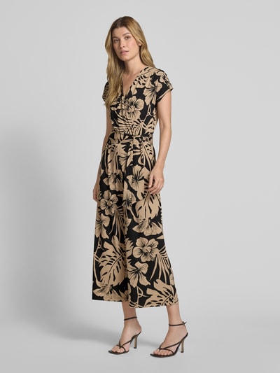 Betty Barclay Jumpsuit mit V-Ausschnitt und Bindegürtel Sand 1