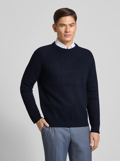 Cruna Strickpullover aus Wolle Modell 'Fuji' Marine 4