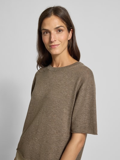 0039 Italy Strickshirt aus Kaschmir-Mix Modell 'Ines' Taupe 3