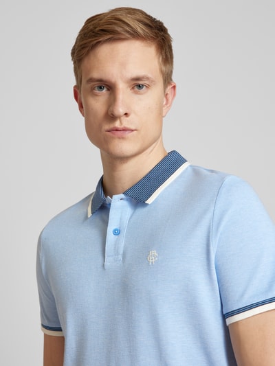 MCNEAL Poloshirt met labeldetail, model 'RUBY' IJsblauw - 3