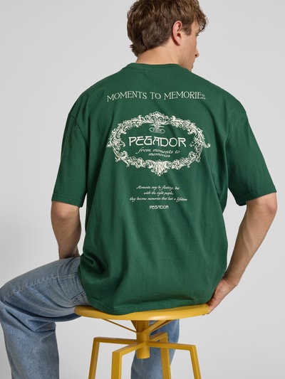 PEGADOR Oversized T-Shirt mit rückseitigem Motiv-Print Modell 'Reine' Dunkelgruen 3