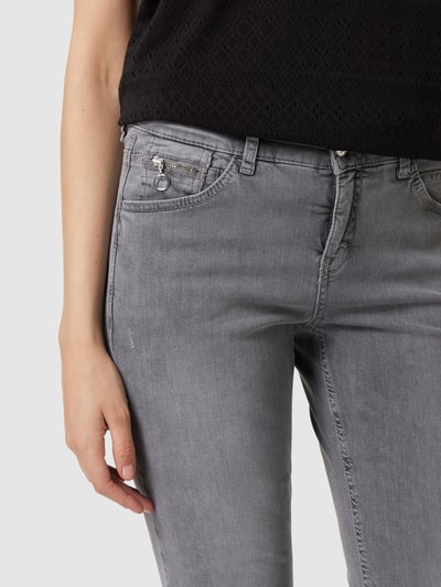 MAC Jeansy o kroju slim fit i długości 7/8 Jasnoszary 3