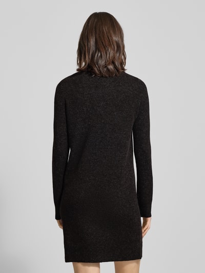 VERO MODA Fließendes Strickkleid mit langen Ärmeln Modell 'DOFFY' Dunkelbraun Melange 5