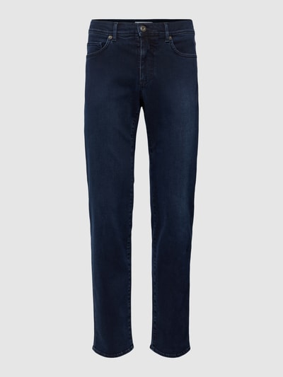 Brax Straight fit jeans met labeldetail, model 'CADIZ' Donkerblauw - 2