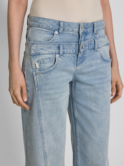 ETIQUETT ESSENTIALS Wide leg jeans in dubbellaagse look, model 'Dancer' Jeansblauw - 3