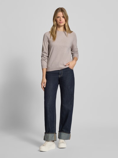 Pieces Regular fit pullover met raglanmouwen, model 'BREE' Zand gemêleerd - 1