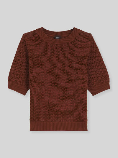 BOSS regular fit T-shirt van puur katoen model 'FOLEARIA' Cognac - 2