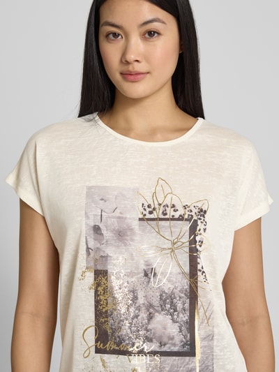 Christian Berg Woman T-Shirt mit Motiv-Print Offwhite 3