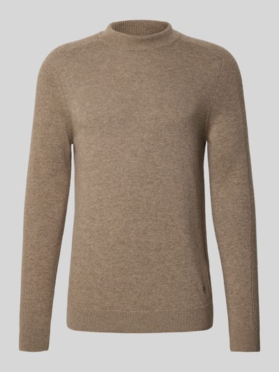 JOOP! Collection Gebreide pullover met kasjmier en ronde hals Lichtbruin - 2