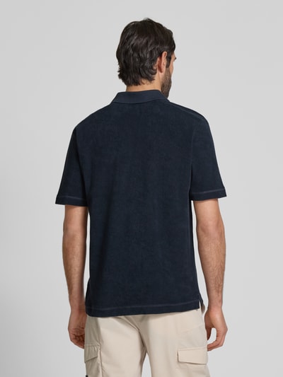 Marc O'Polo Regular Fit Poloshirt aus Baumwoll-Frottee Marine 5