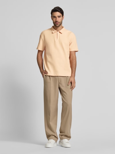 MCNEAL Regular Fit Poloshirt mit Reißverschluss Apricot 1