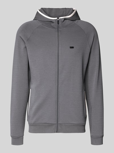 BOSS Regular Fit Sweatjacke aus Baumwoll-Mix Modell 'SENSE' Dunkelgrau 2