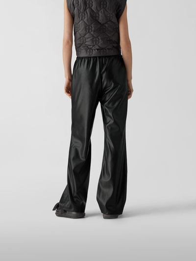 Anine Bing Relaxed Fit Hose in Leder-Optik Black 5