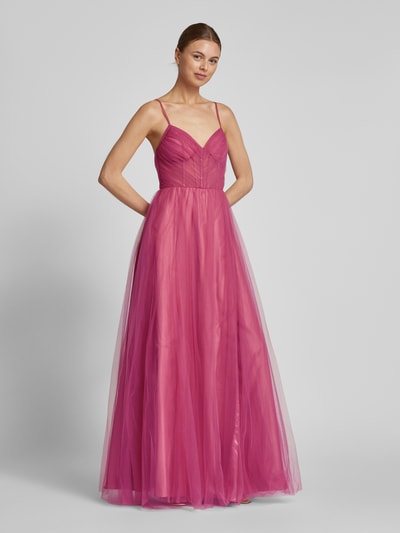 Luxuar Abendkleid mit Herz-Ausschnitt Rot 1