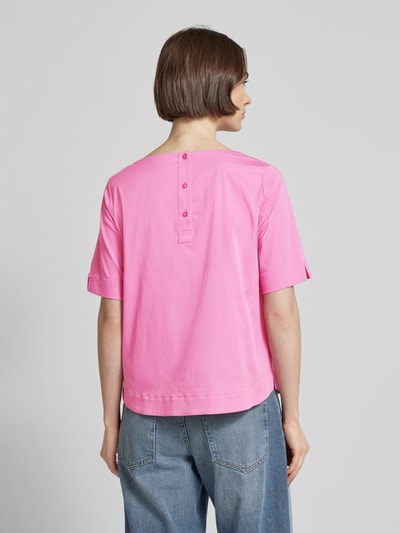 Milano Italy Blusenshirt mit Rundhalsausschnitt Pink 5