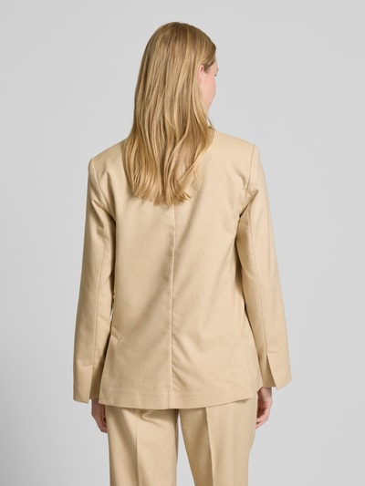 OPUS Żakiet z kołnierzem z połami model ‘Jaomi’ Piaskowy 5