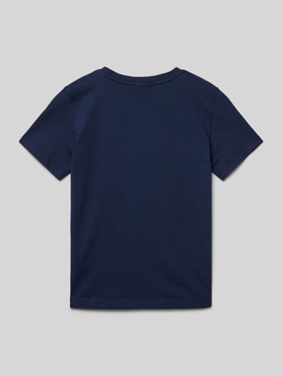 Lacoste T-shirt met logostitching Marineblauw - 3