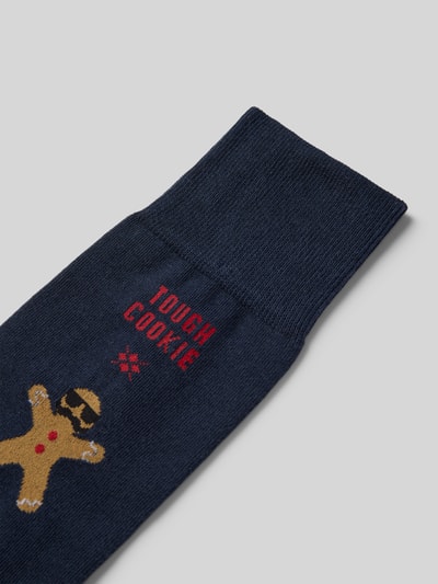 Burlington Socken mit Motiv Modell 'TOUGH COOKIE' Dunkelblau 2