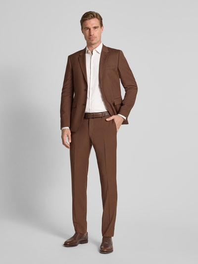 Jake*s Slim Fit Business-Hemd mit Kentkragen Taupe 1