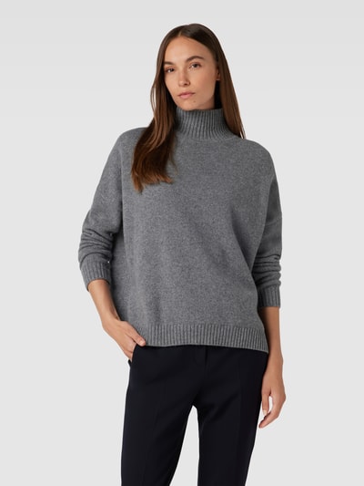 Weekend Max Mara Gebreide pullover met opstaande kraag, model 'BENITO' Lichtgrijs gemêleerd - 4