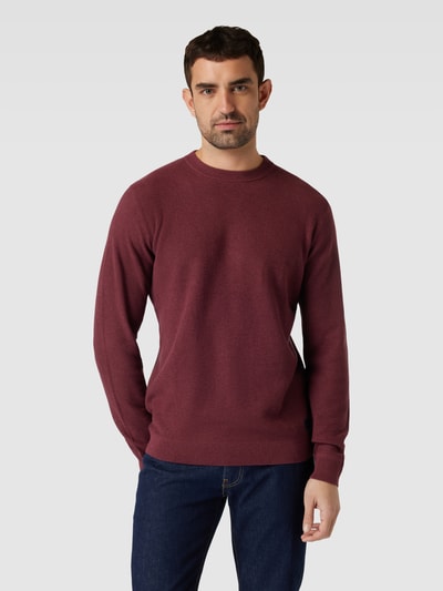 Tom Tailor Strickpullover mit Strukturmuster Bordeaux 4