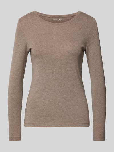 Christian Berg Woman Longsleeve mit Rundhalsausschnitt Taupe Melange 2