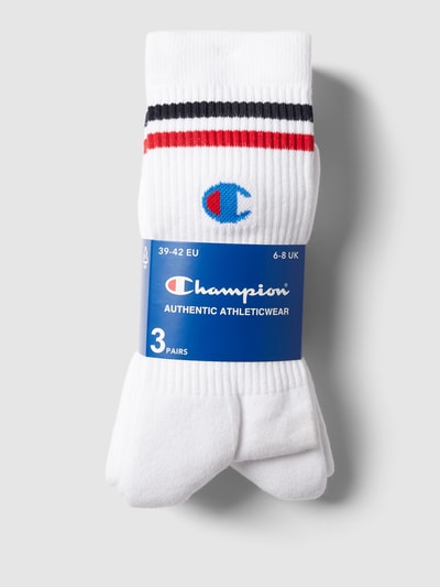 CHAMPION Socken mit Label-Detail im 3er-Pack Weiss 3