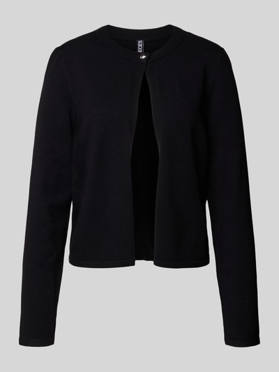 Pieces Kurtka z dzianiny o kroju regular fit z mieszanki wiskozy model ‘ORINA’ Czarny 2